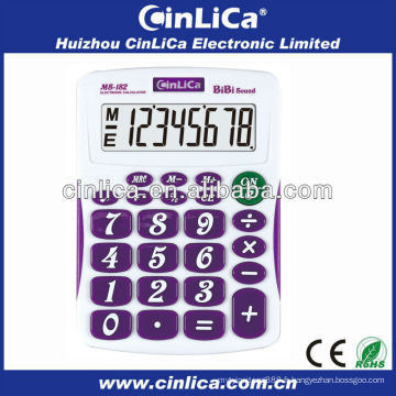 Calculatrice de bouton confortable / 8 chiffres grande calculatrice d&#39;affichage MS-183